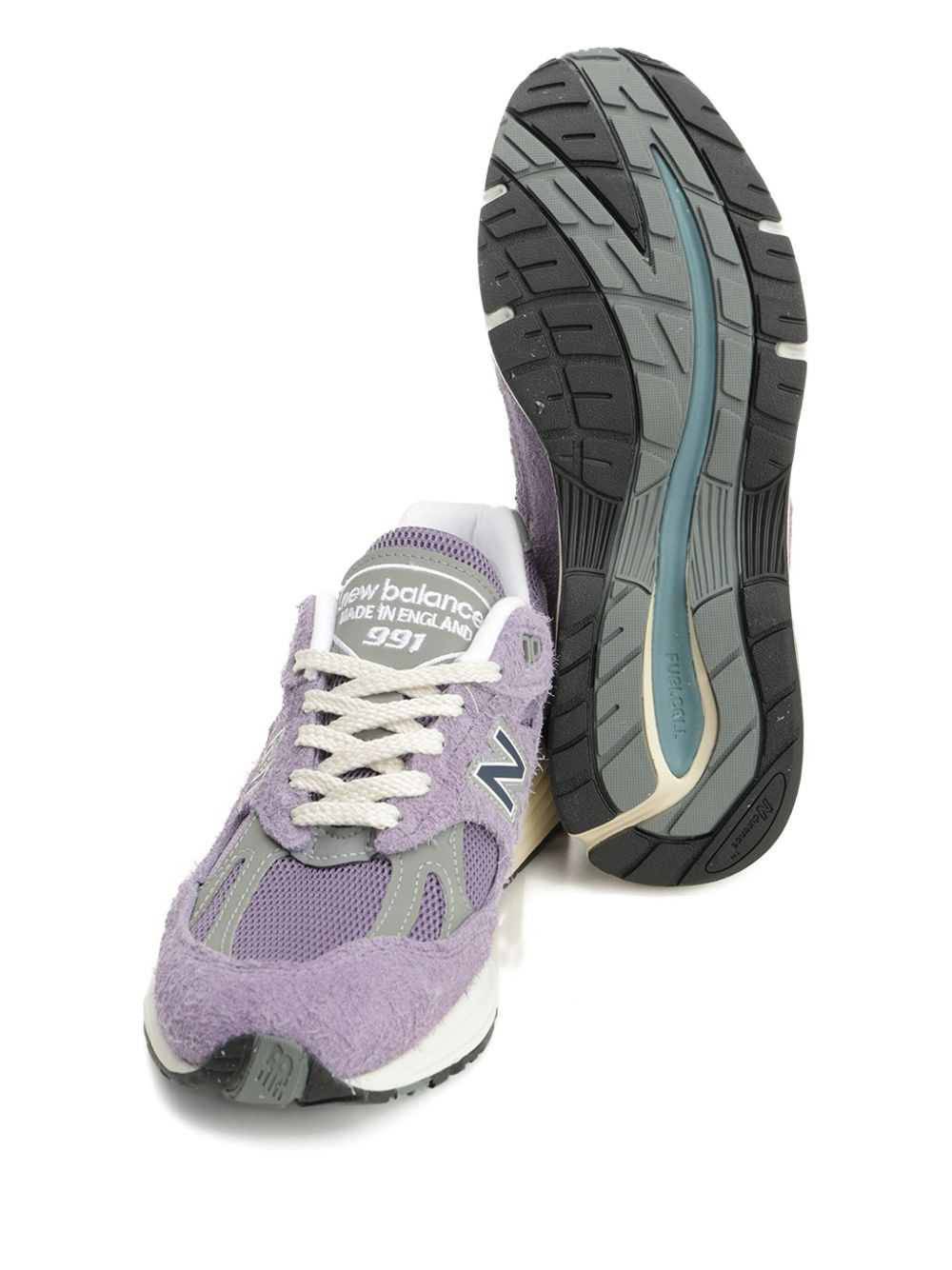 991 suede-panel sneakers - 5