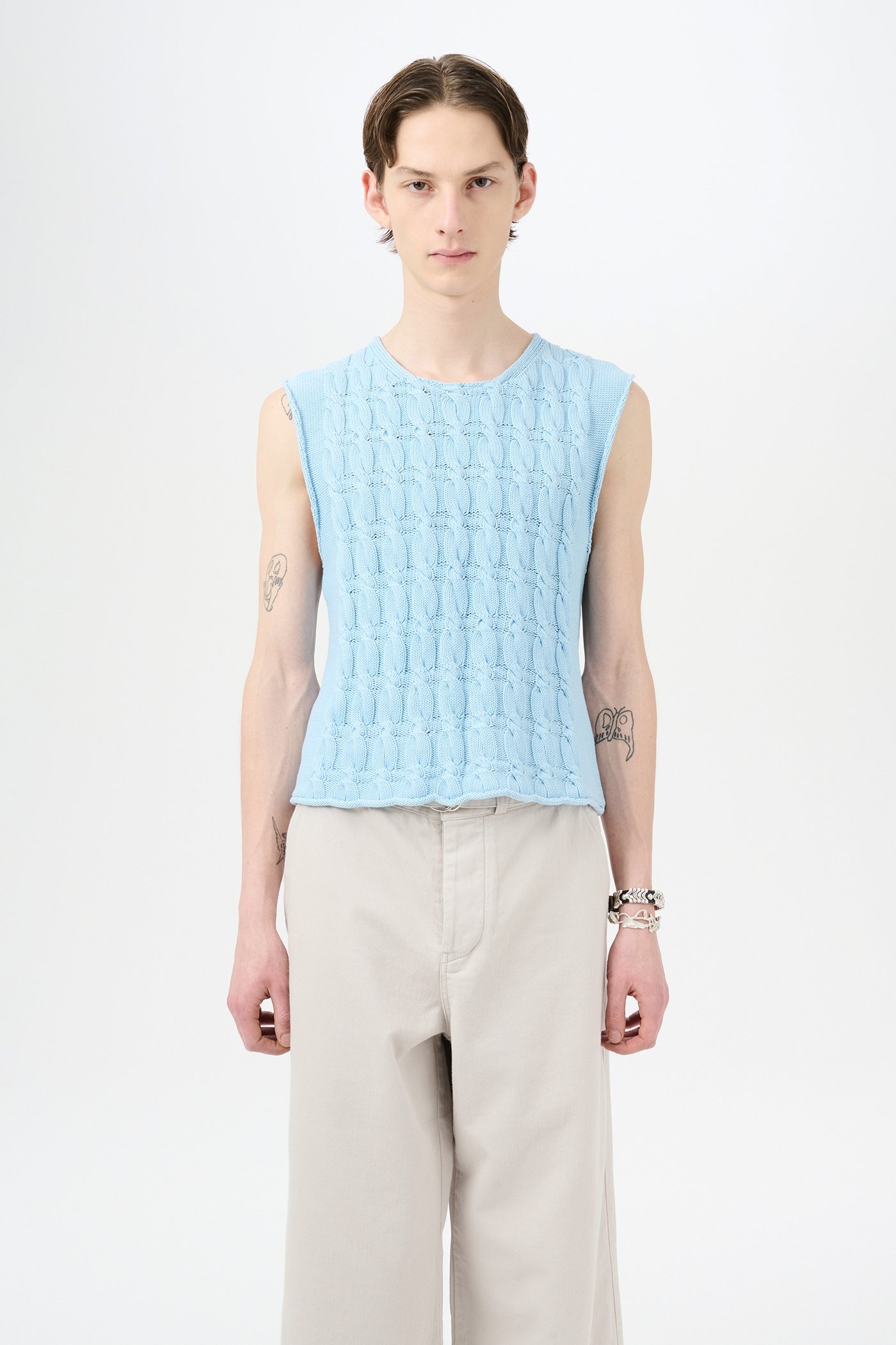 Pleaser Tank Natural Dye Sky Dry Cotton - 3