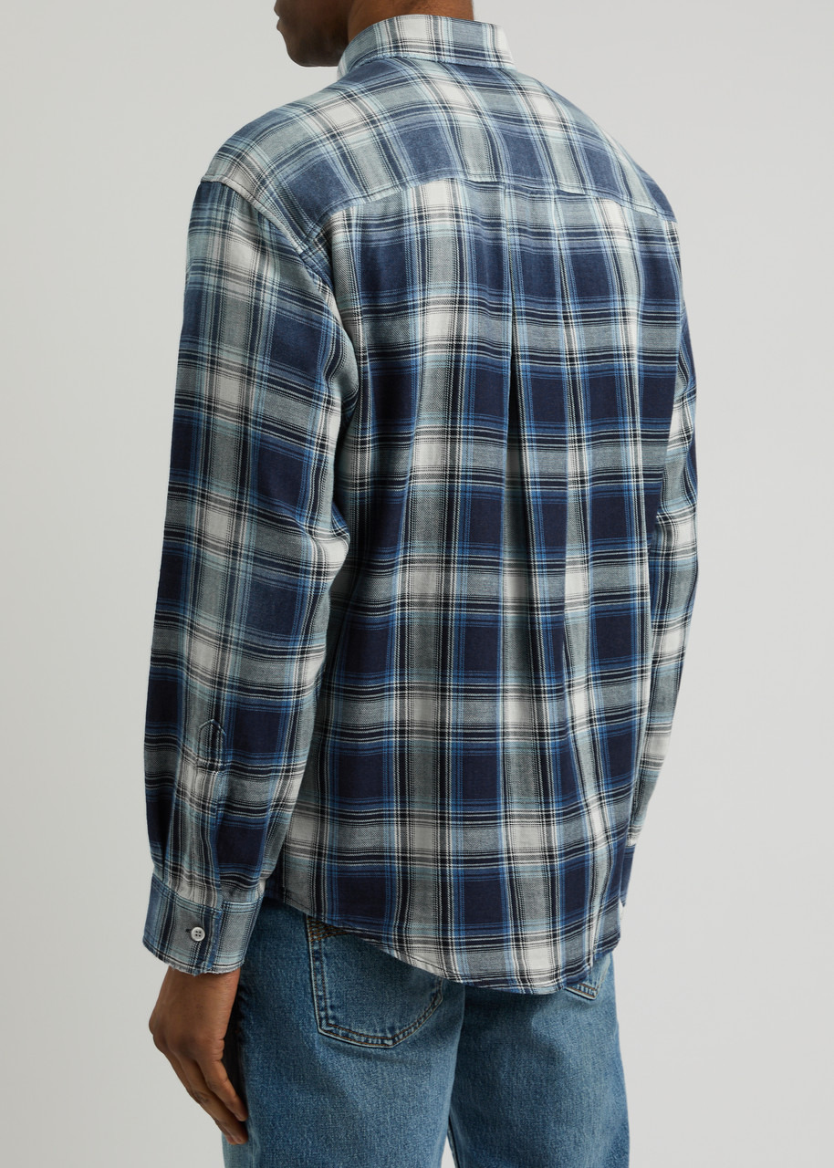 DSQUARED2 Plaid-print Distressed Cotton Shirt - 3