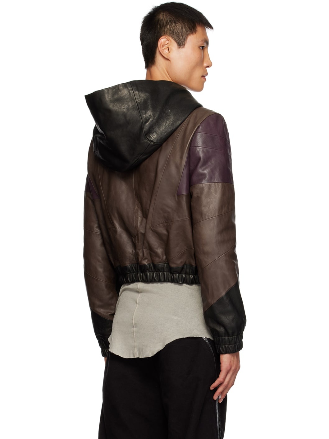 Black Edfu Leather Jacket - 3