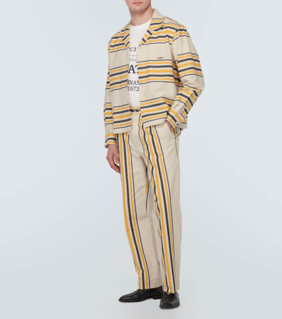BODE Striped mid-rise cotton straight pants outlook
