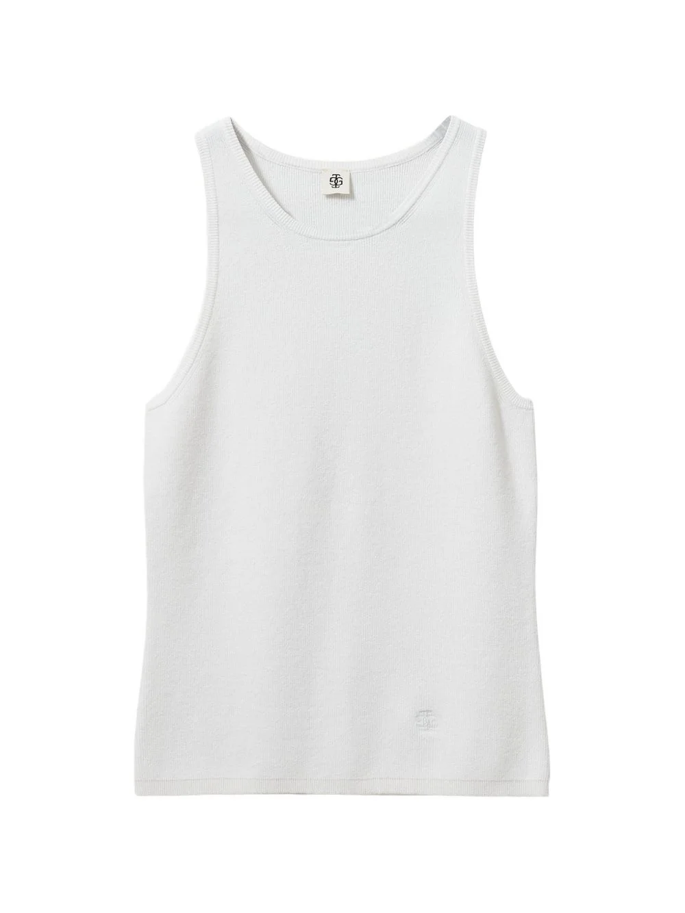logo-embroidery ribbed top - 1