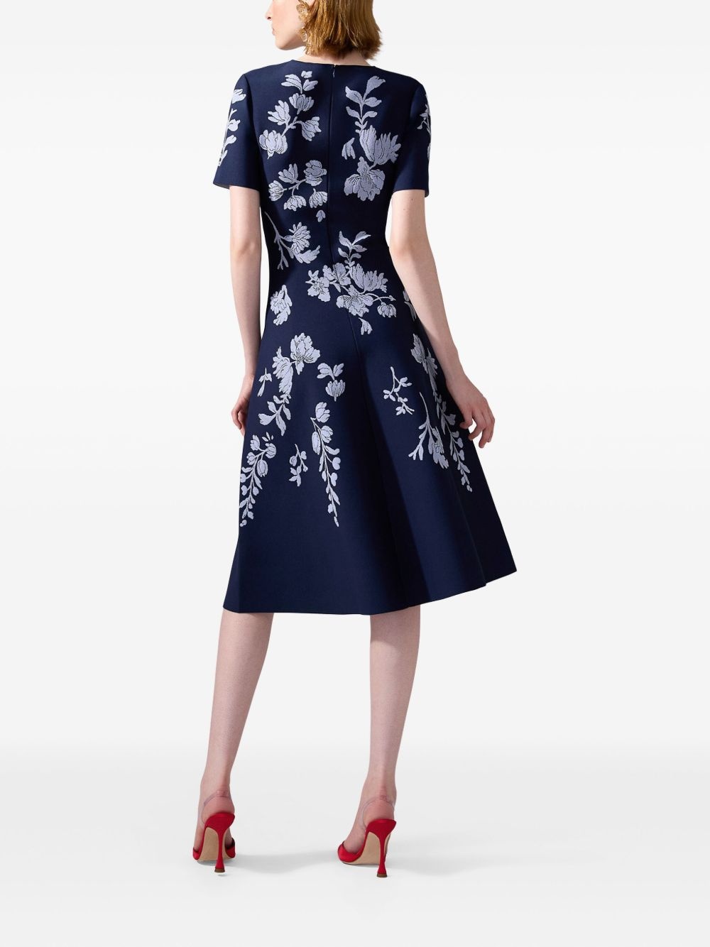 floral jacquard dress - 3