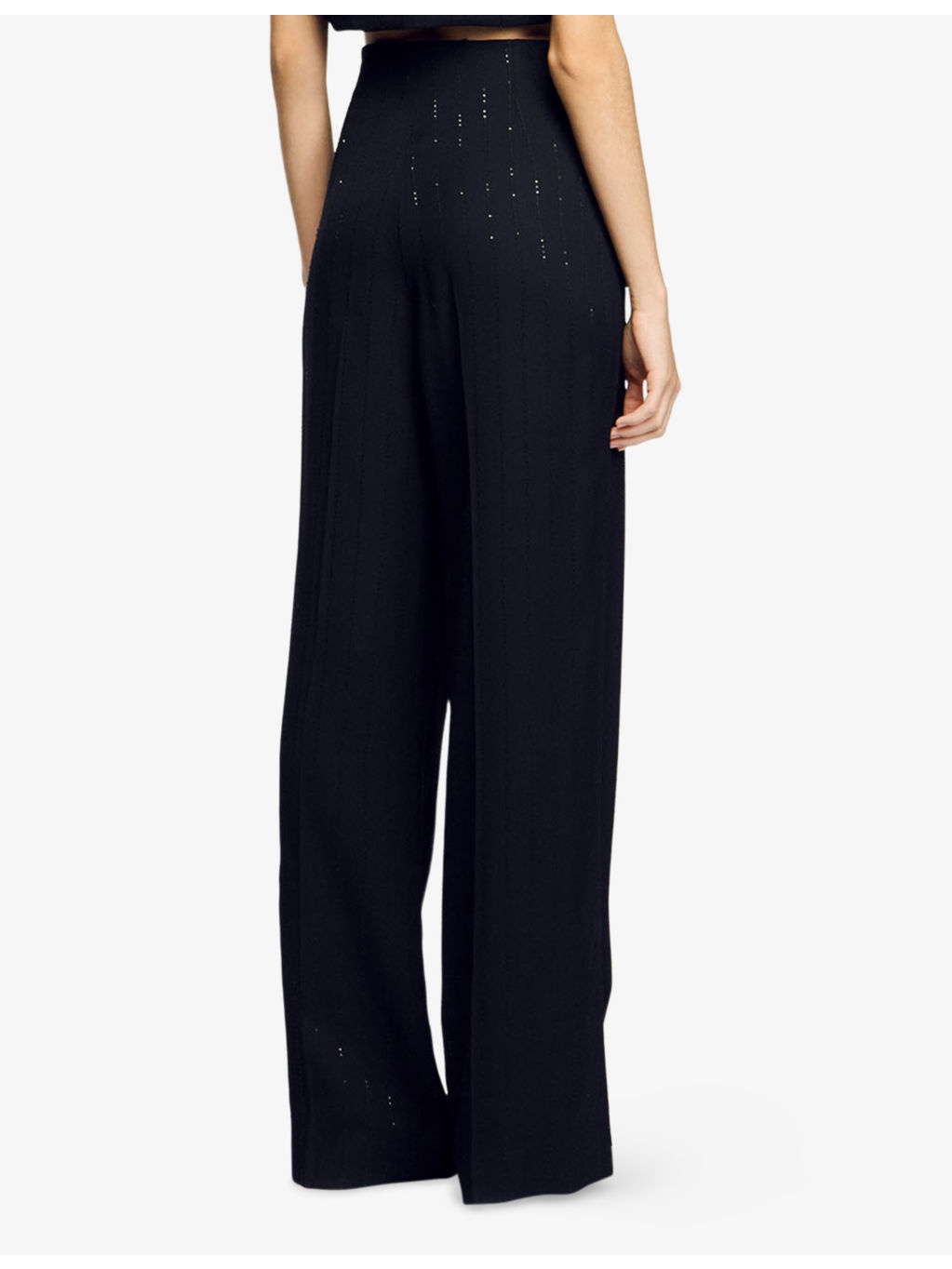 Sequin-Embellished Straight-Leg Woven Trousers - 4