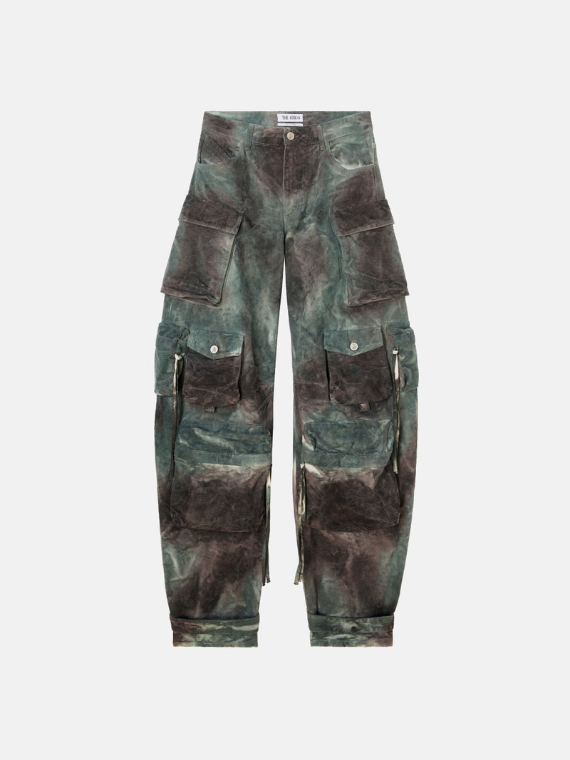 ''FERN'' STAINED GREEN CAMOUFLAGE LONG PANTS - 1