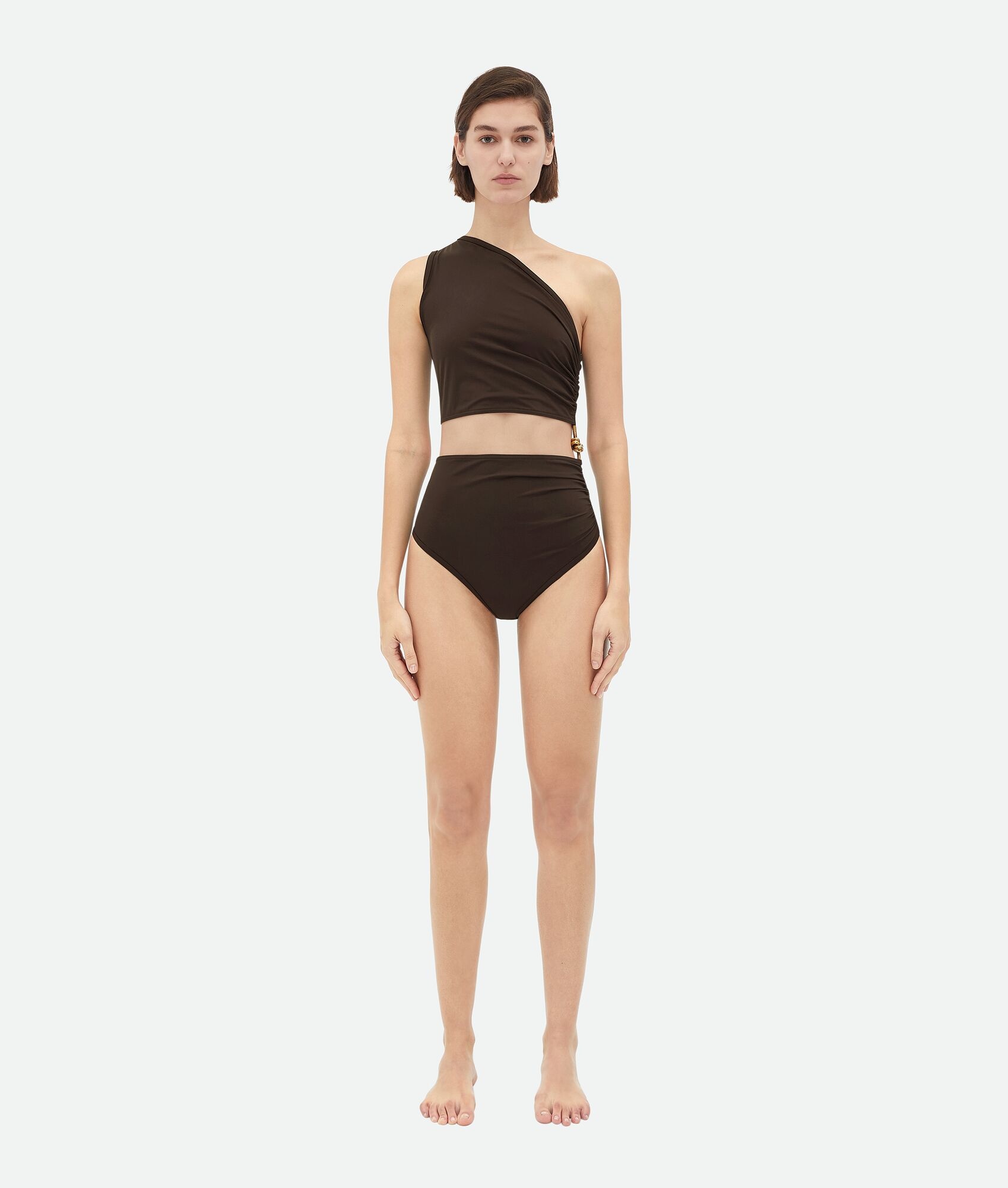 Light Nylon Swimsuit With Metal Knot - 1