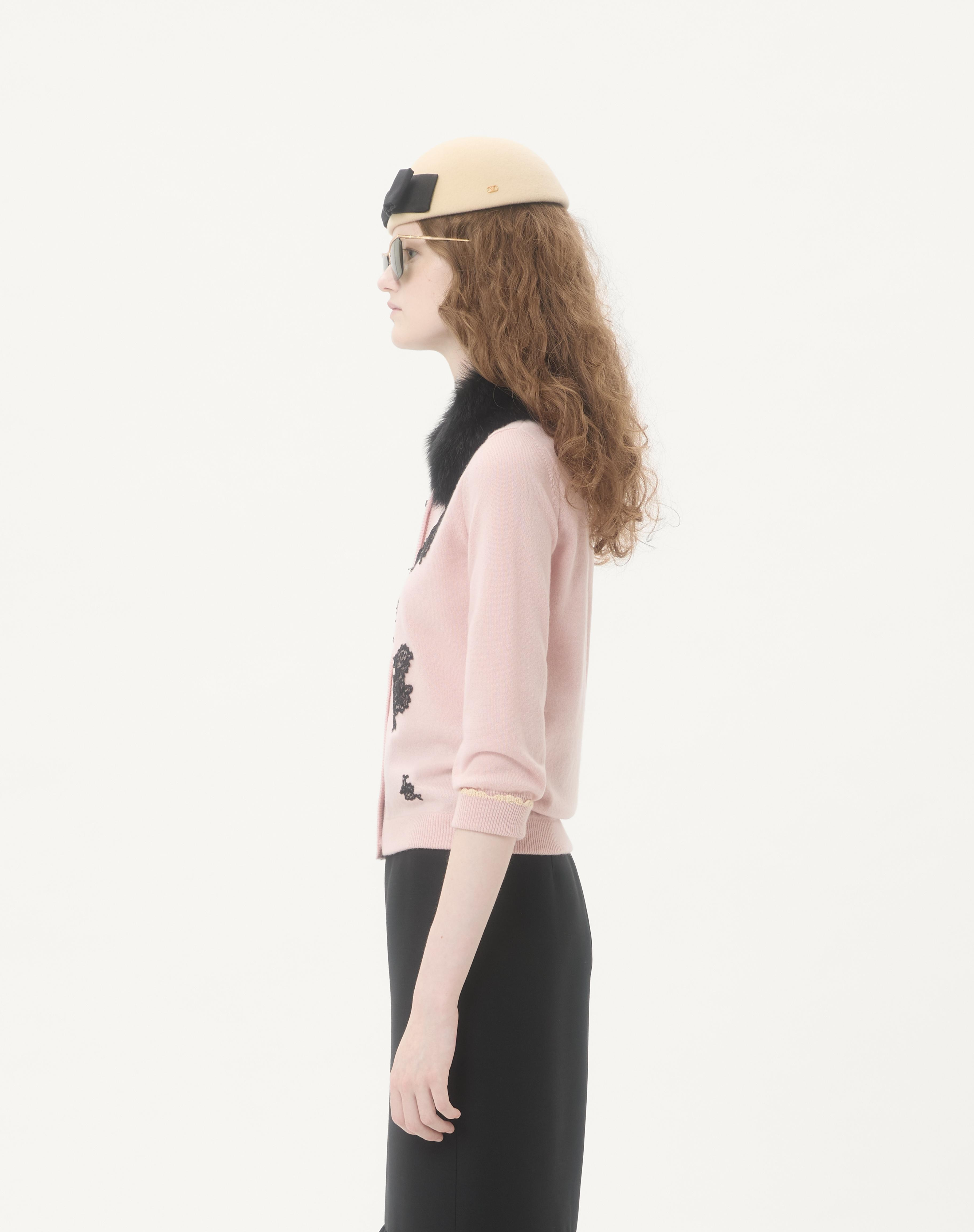 CARDIGAN WITH SHEARLING COLLAR - 6