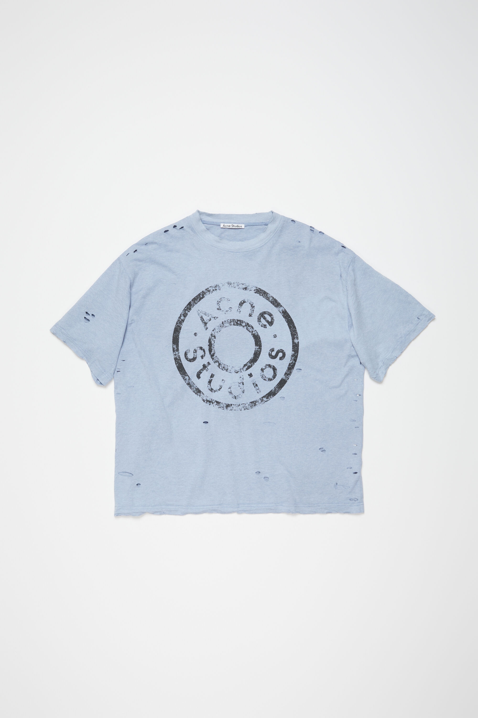 Logo t-shirt - Relaxed fit - Blue melange - 5