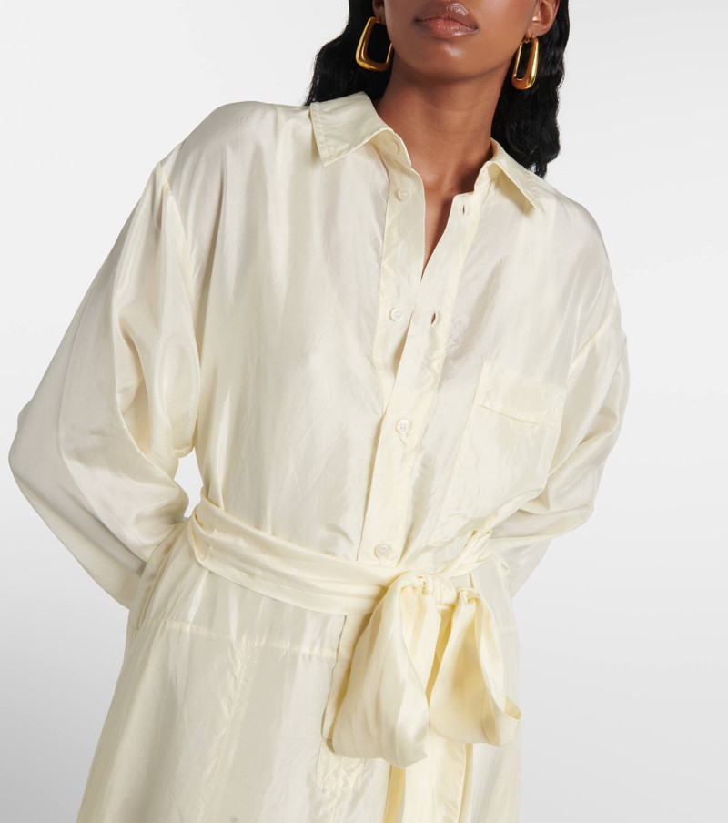 Belted silk shirtdress 4
