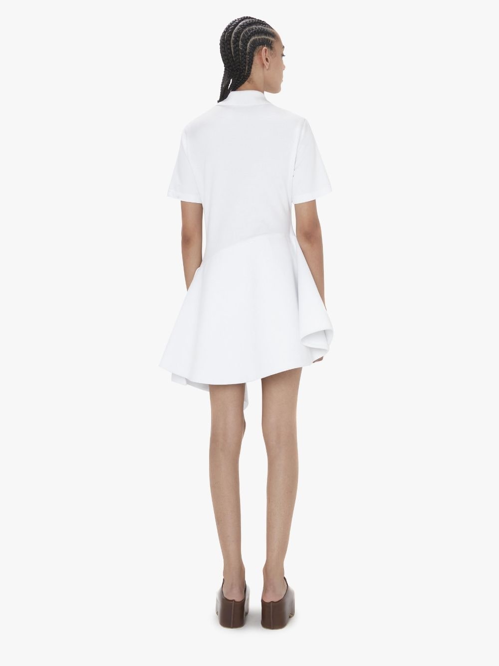 SHORT SLEEVE ASYMMETRIC POLO DRESS - 3