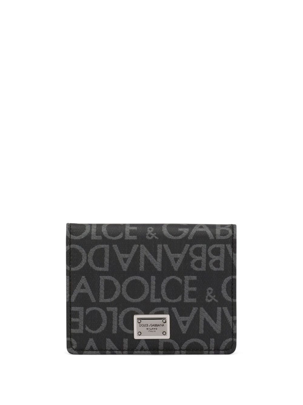 logo-plaque folded cardholder, FENDI