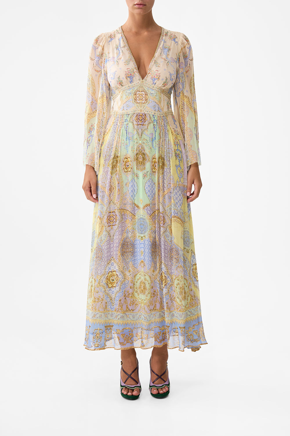 FLARED SLEEVE DRESS - 2