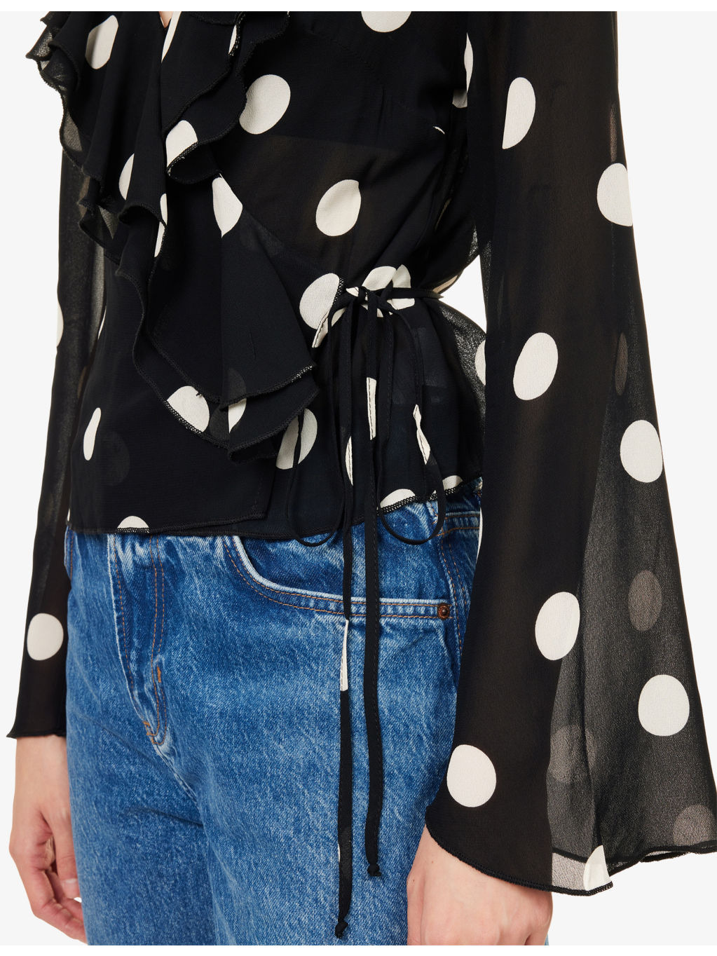 Kilah Pola-Dot Crepe Top - 6