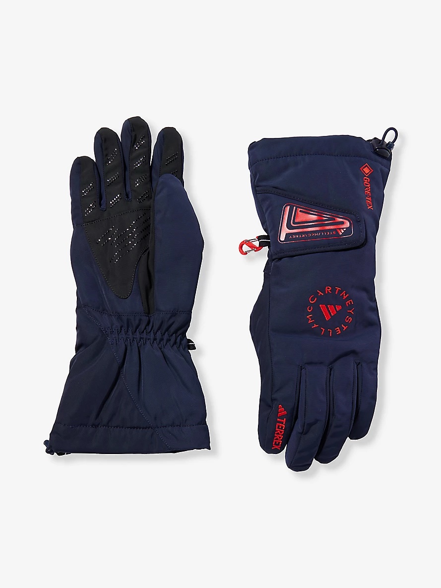 Waterproof branded recycled-polyester gloves - 1