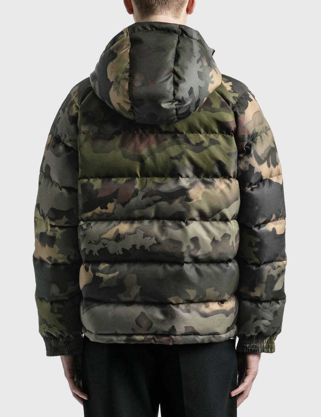 Velvet Fox Head Patch Short Down Jacket - 3