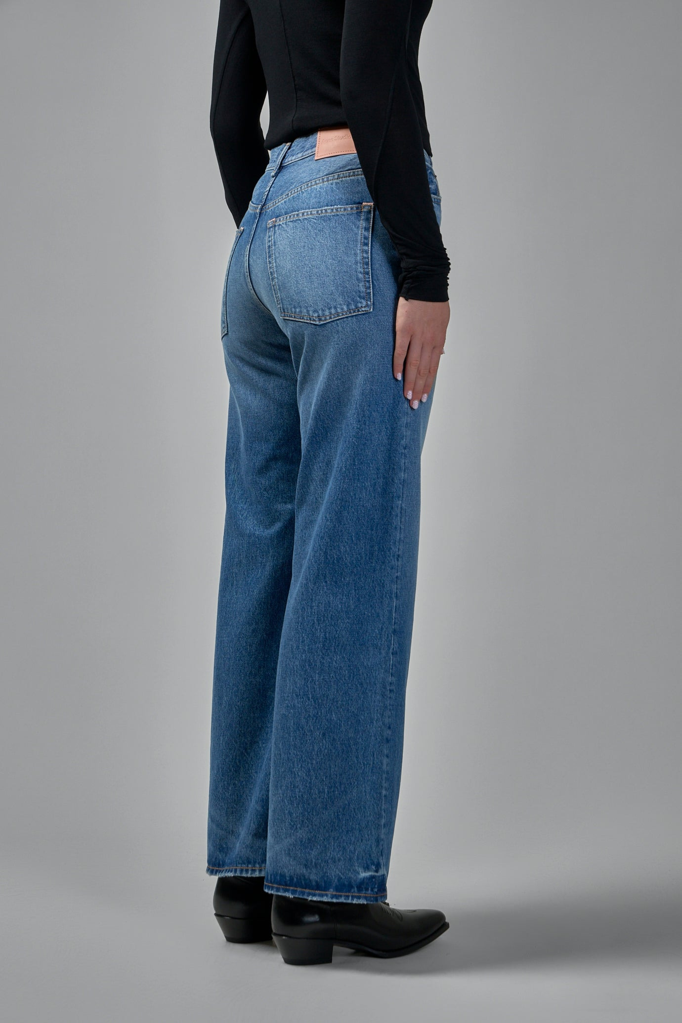 Regular Fit High Waist Wide Leg Jeans - 3