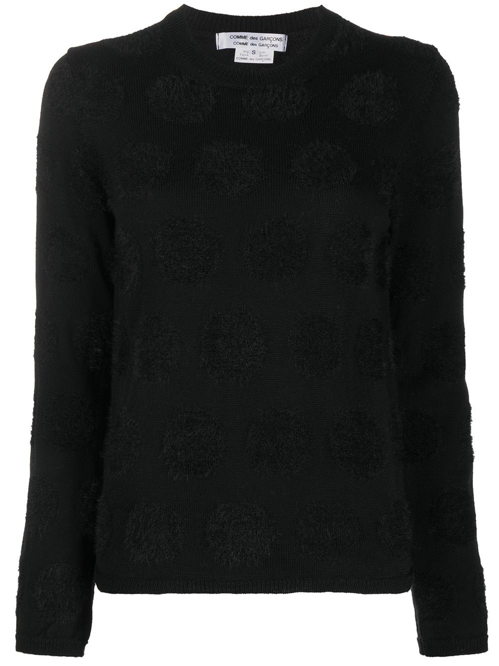 textured dot knit jumper - 1