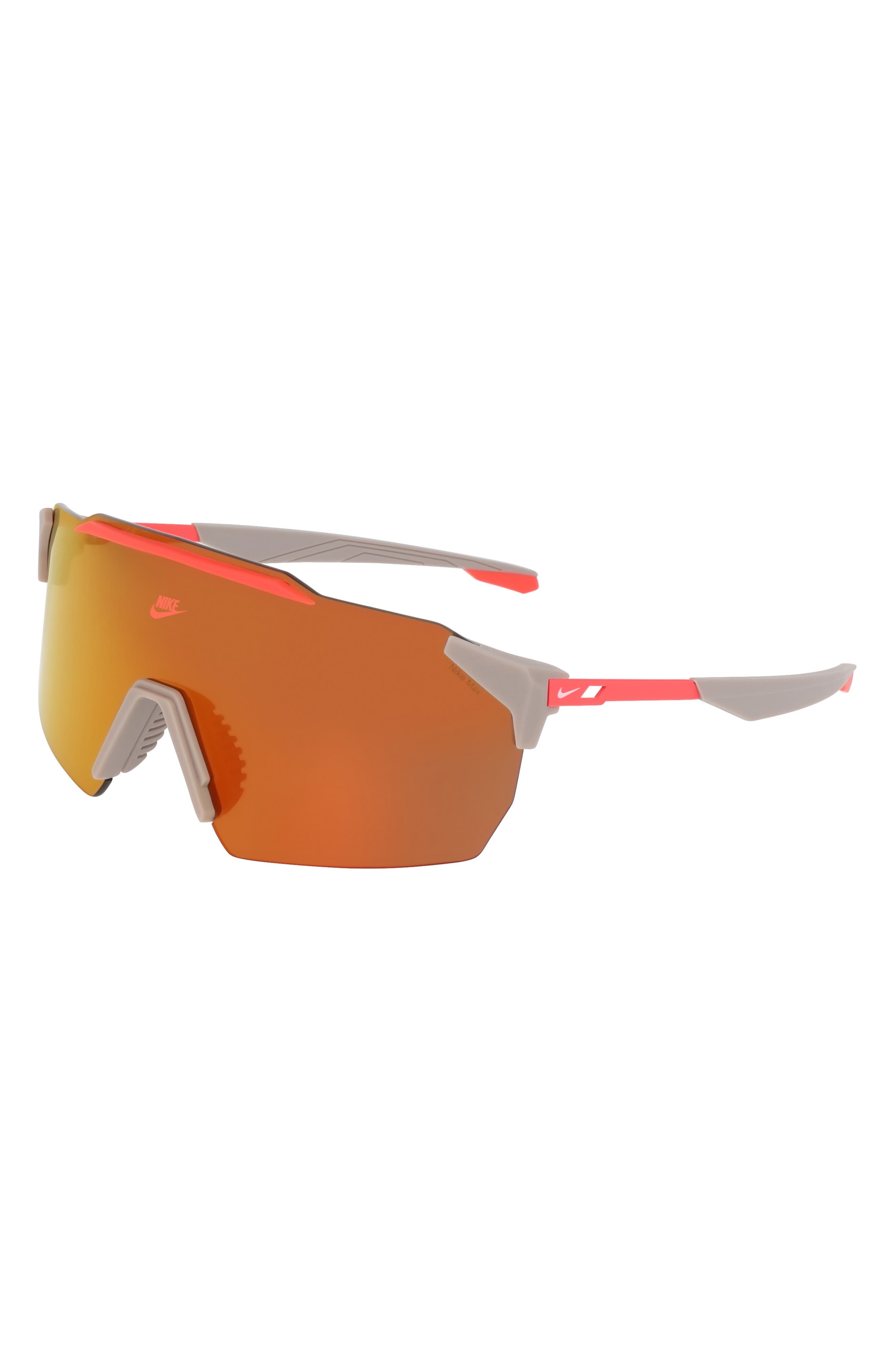 Nike Limitless 61mm Shield Sunglasses in College Grey /Orange Mirror at Nordstrom - 2