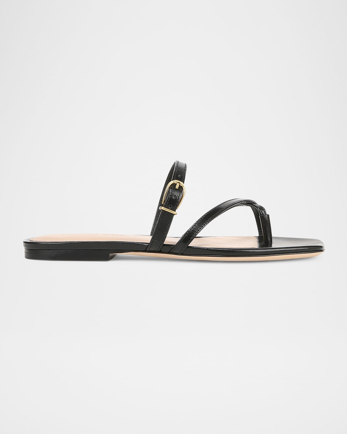 Marthe Crisscross Buckle Flat Slide Sandals - 1