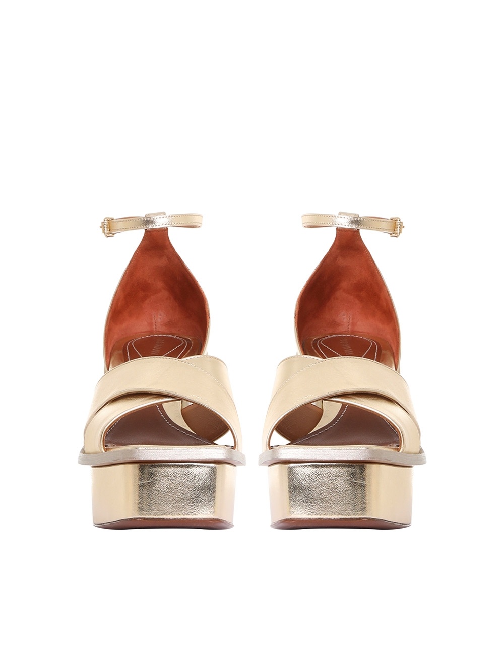 METALLIC PLATFORM SANDAL - 5