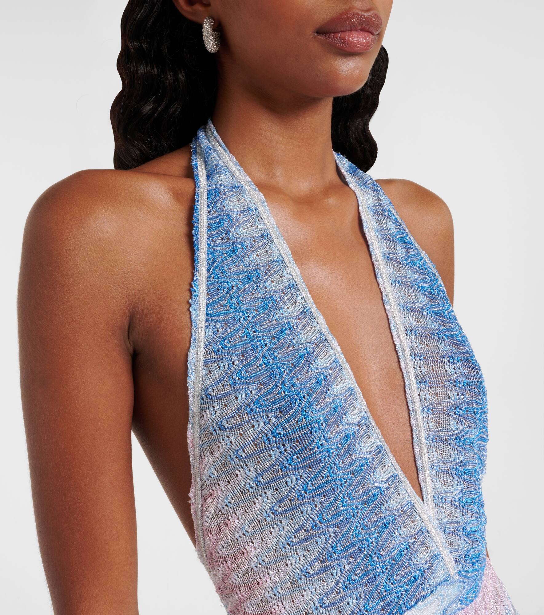 Zigzag ombré lamé romper - 4