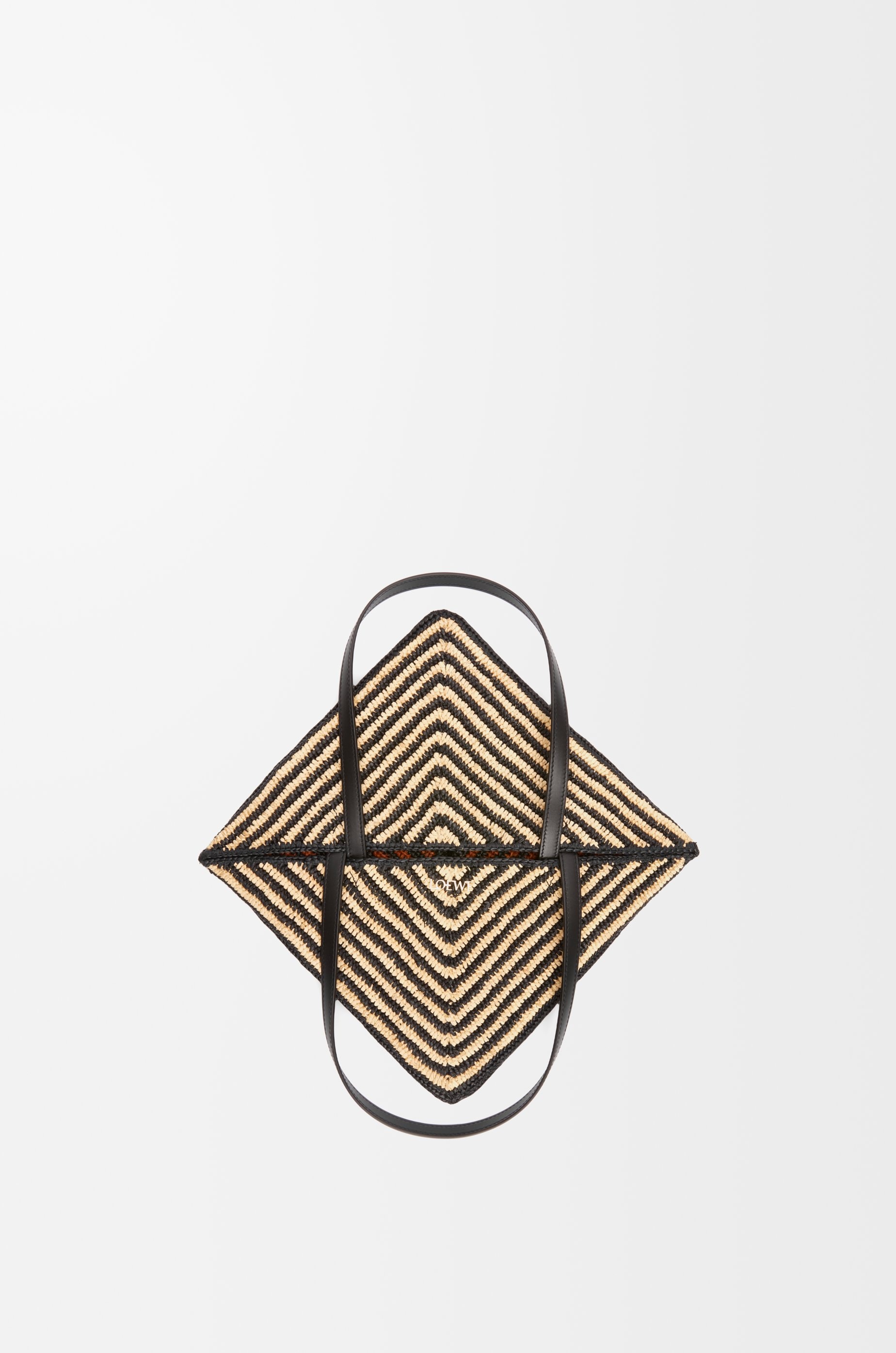 Puzzle Fold Tote in raffia - 9