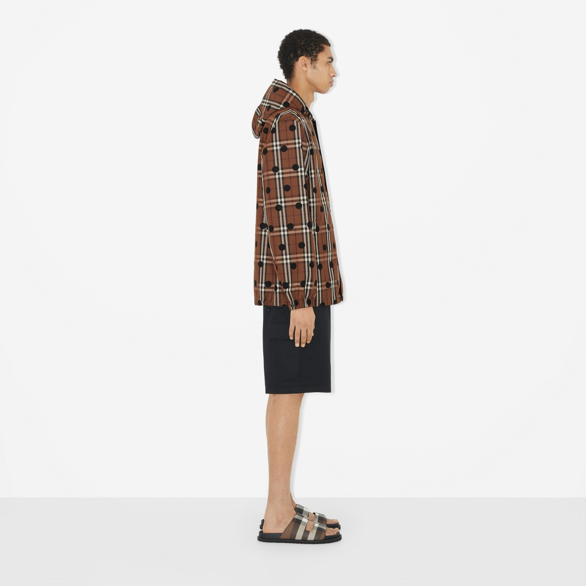 Reversible Polka Dot Vintage Check Nylon Jacket - 3