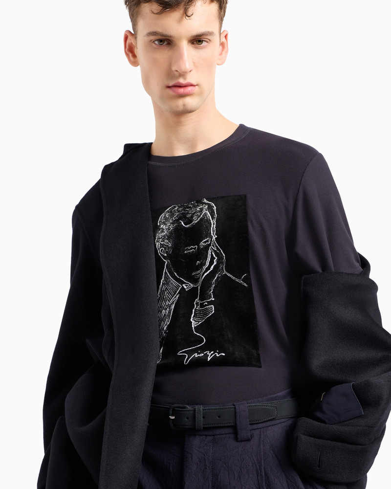 Crew-neck T-shirt in viscose jersey 6