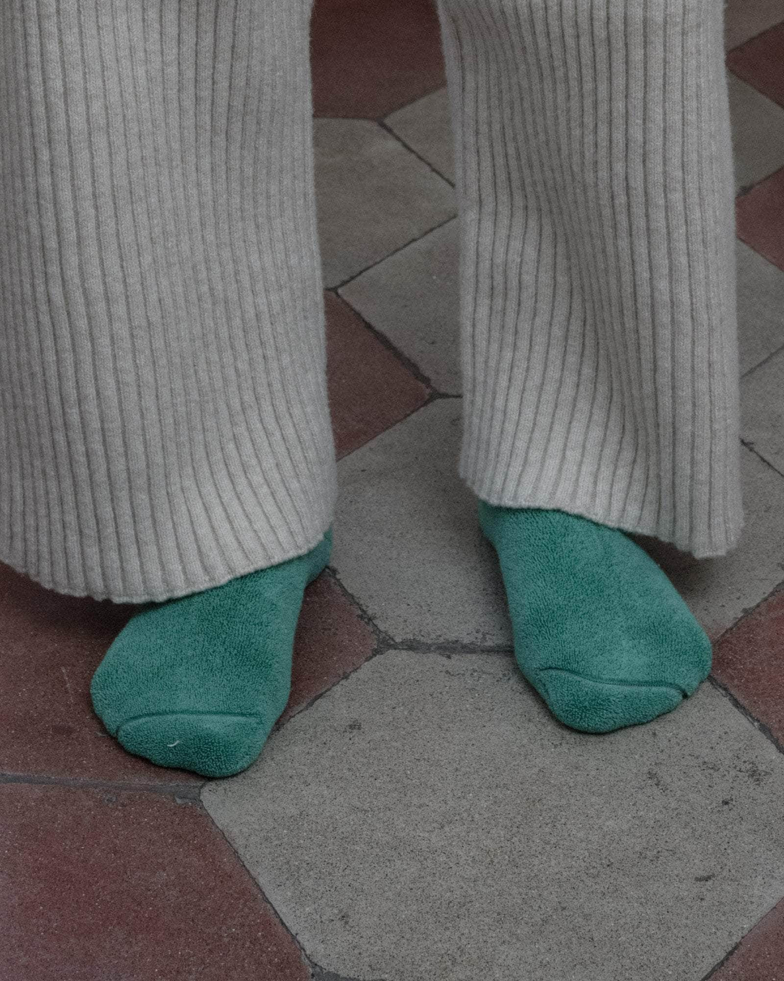 Buckle Ankle Socks - Textured Organic Cotton - 1
