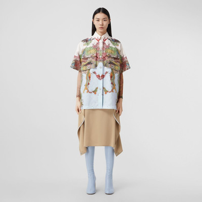 Burberry Panel Detail Silk Crepe de Chine Skirt outlook
