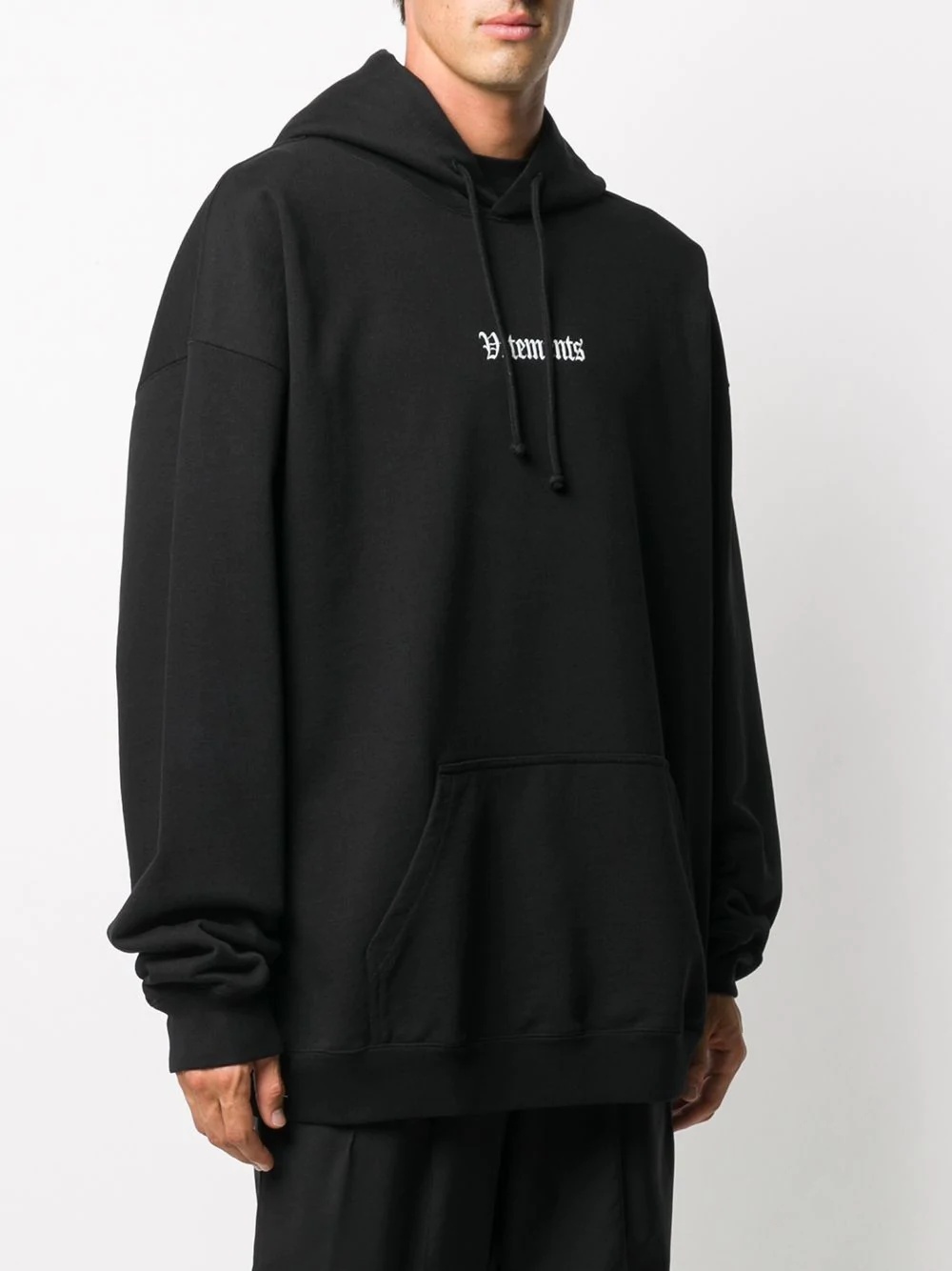 logo drawstring hoodie - 3