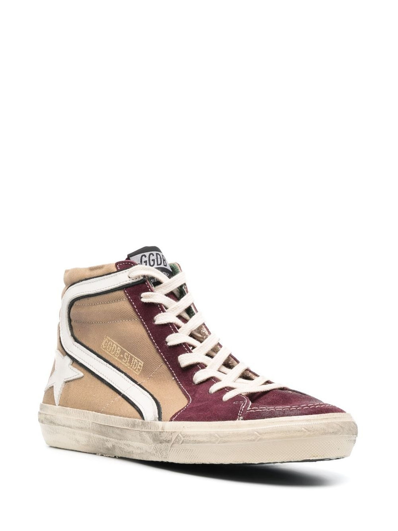 Golden Goose Slide logo-patch sneakers outlook