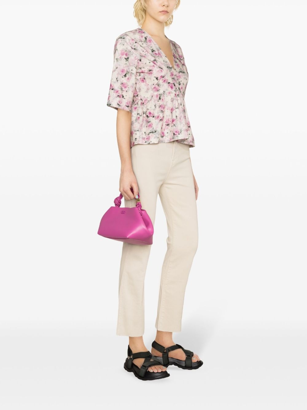 floral-print organic cotton blouse - 3