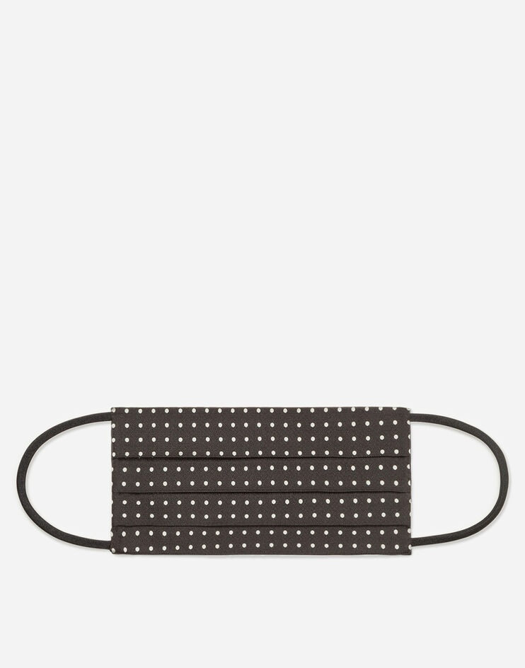 Polka-dot jacquard face mask and tie set - 2