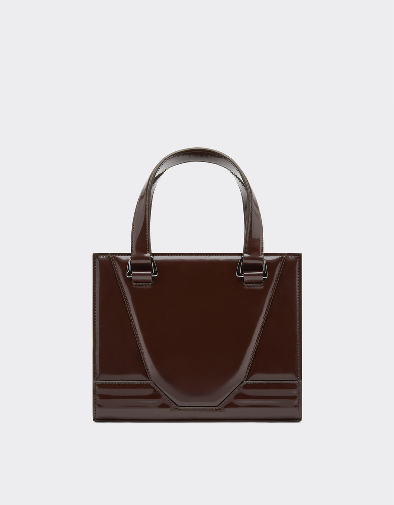 Ferrari GT mini tote bag in glossy leather 4