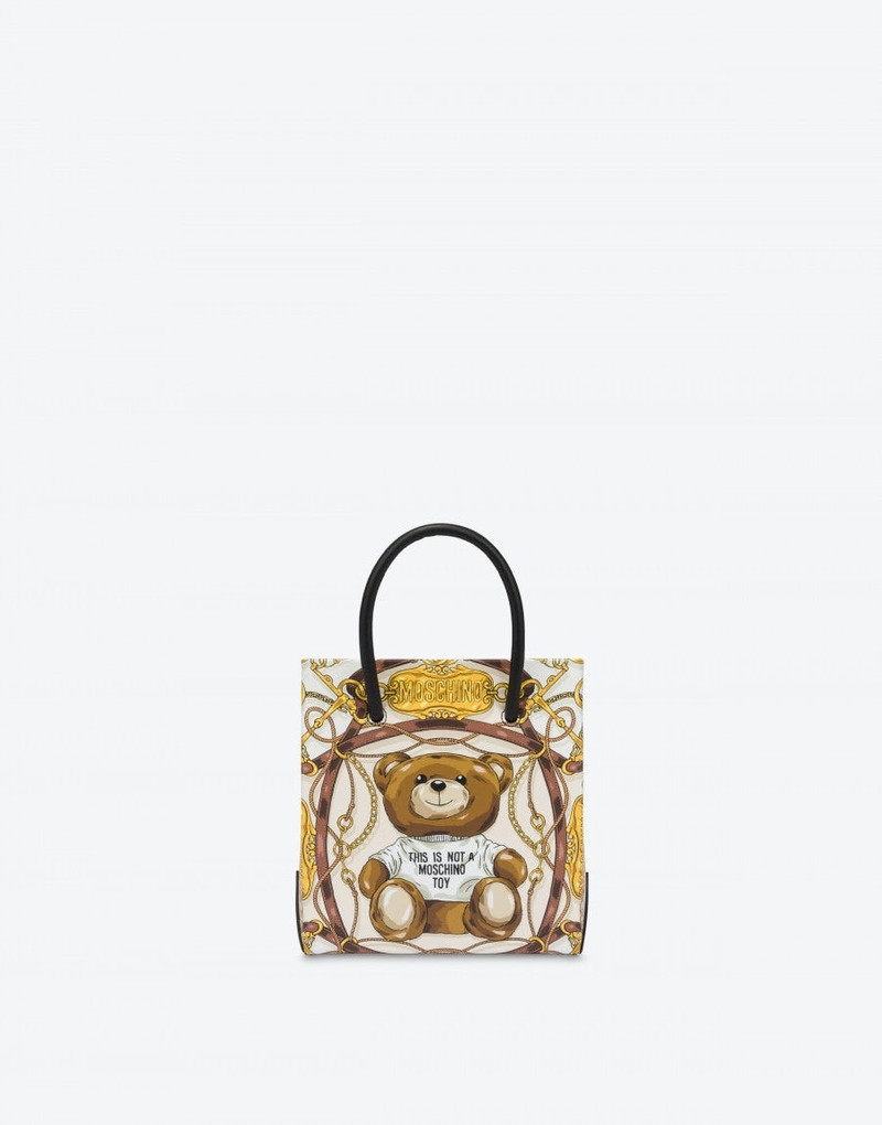 MILITARY TEDDY SCARF CALFSKIN MINI SHOPPER 1