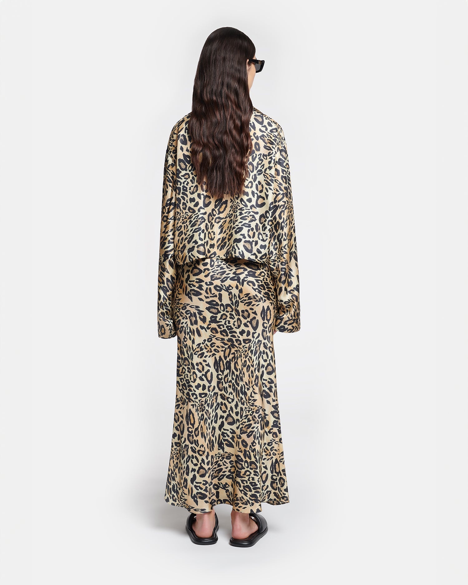 Printed Silk-Twill Midi Skirt - 5