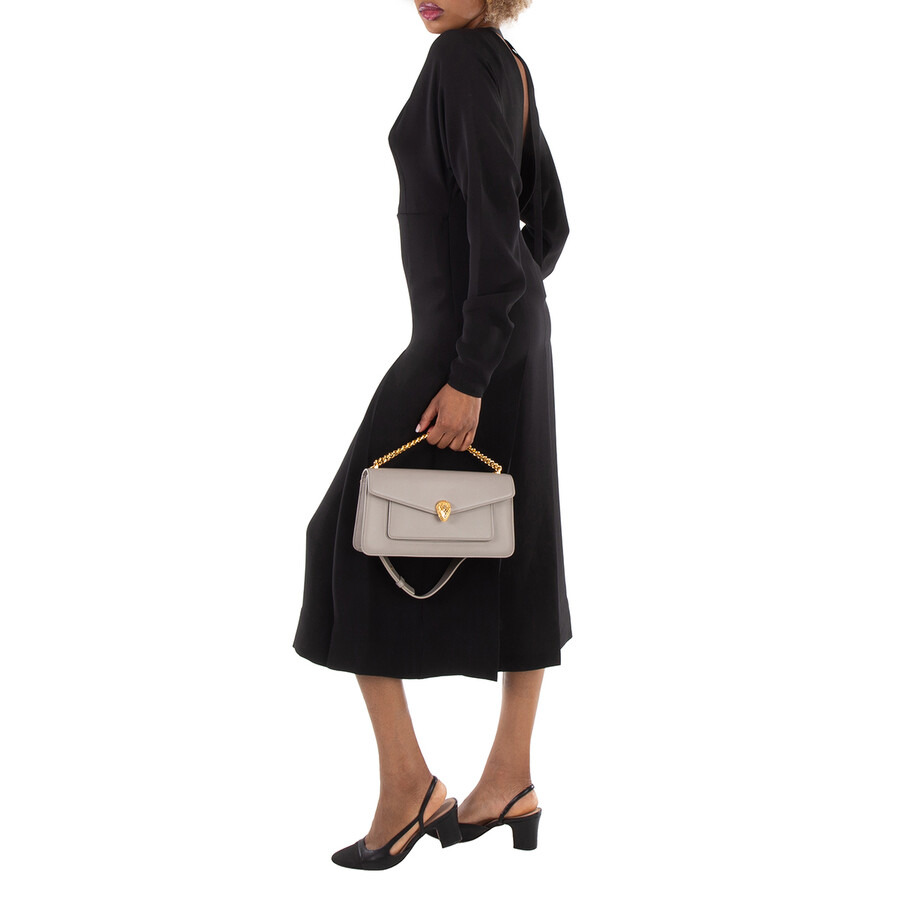 Bvlgari Grey East-West Serpenti Shoulder Bag - 2