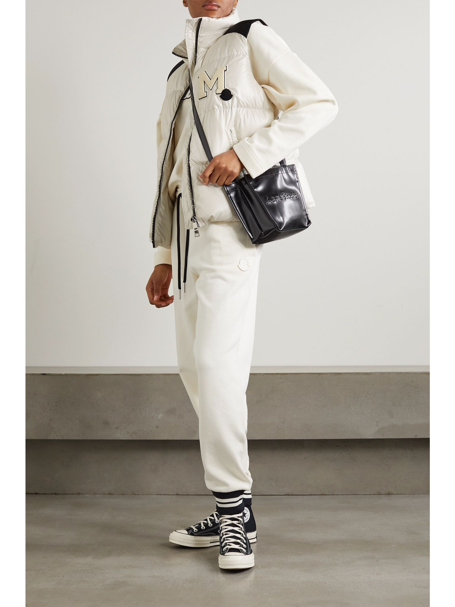 Oder canvas-trimmed quilted recycled-shell down vest White - 2