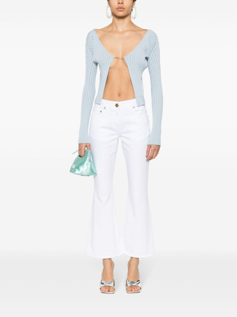 VERSACE White Medusa '95 Mid-Rise Flared Jeans outlook