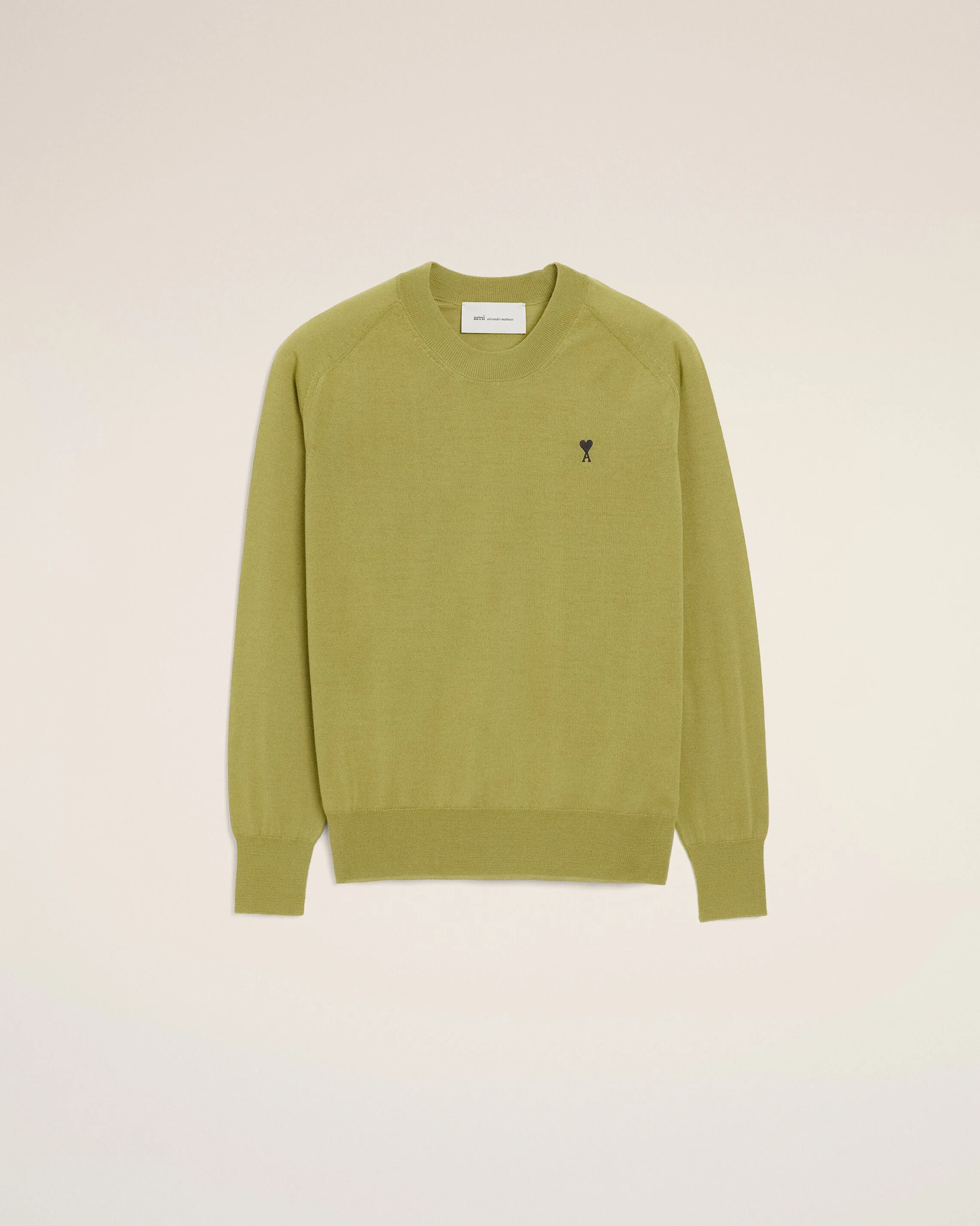 GREEN WOOL CREWNECK AMI DE COEUR SWEATER - 1