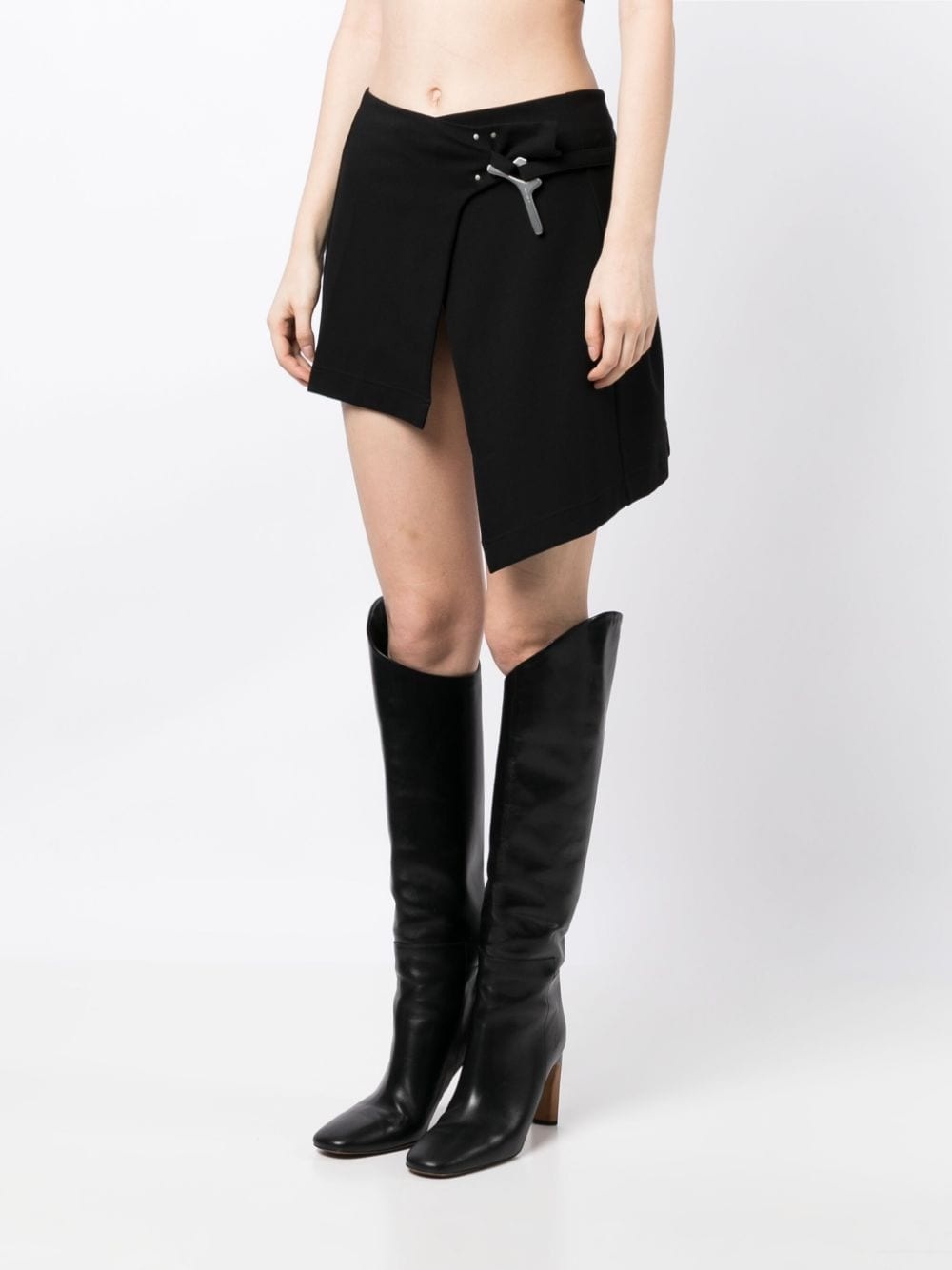 asymmetric wrap miniskirt - 3
