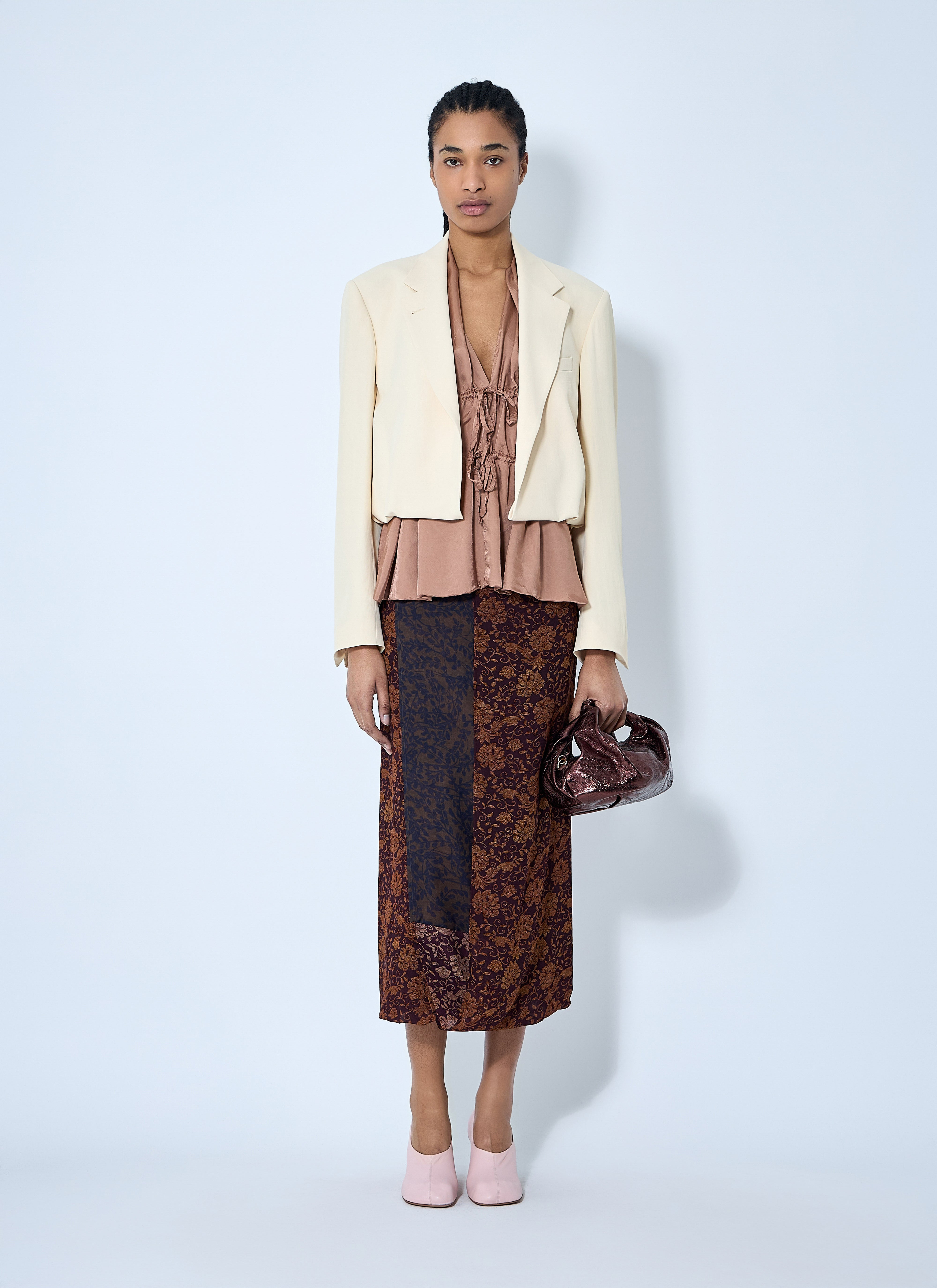 Dries Van Noten Women Crop Single-Breasted Blazer - 2