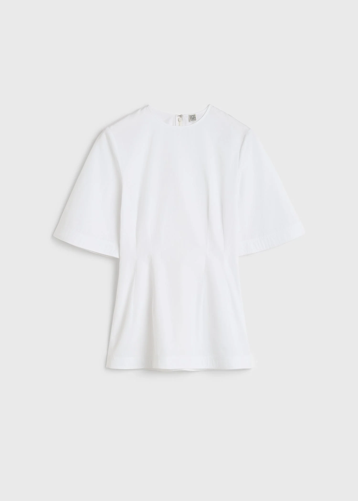 Sculptural cotton top white - 1