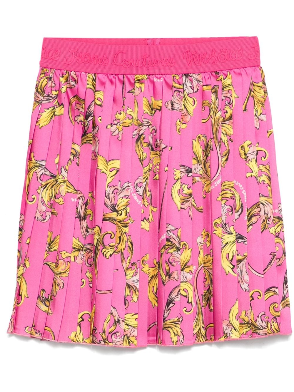 Barocco-print mini skirt - 1