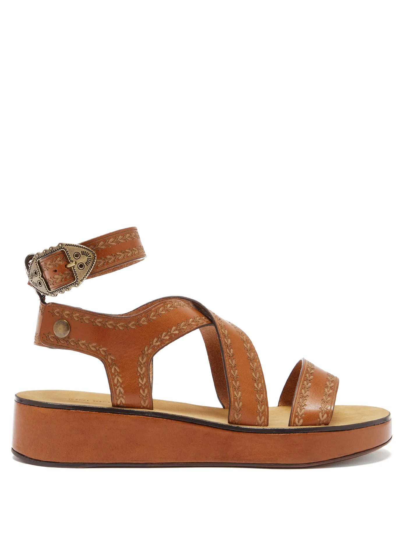 Nuriee leather flatform sandals - 1