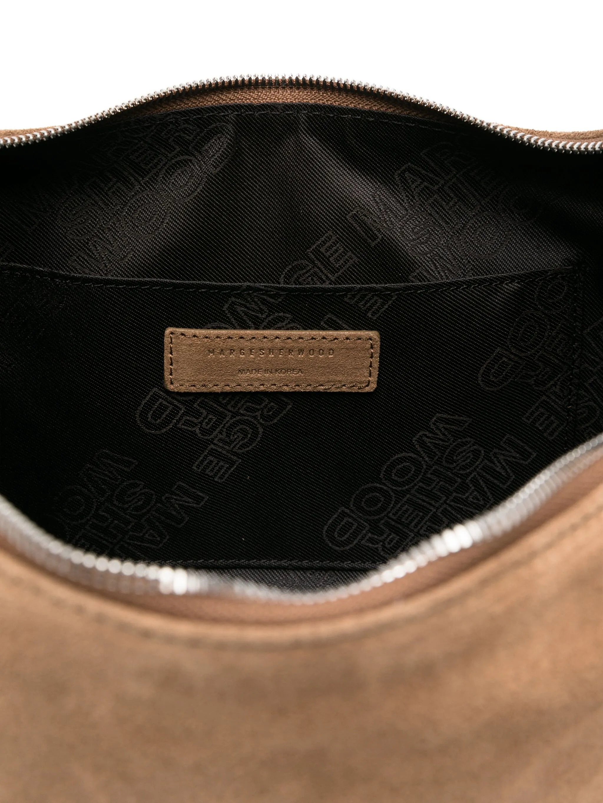 Margesherwood Medium Debossed-logo Suede Shoulder Bag - 2