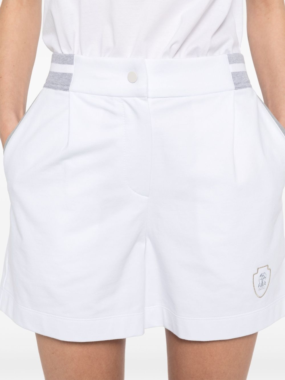 logo-patch track shorts - 5
