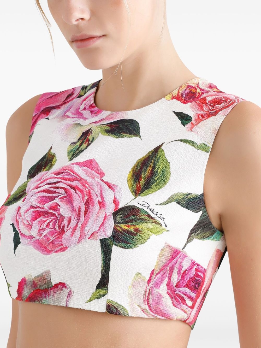 printed crop top - 5