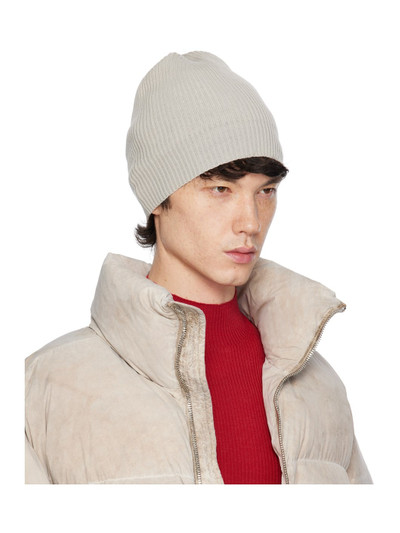 Rick Owens Off-White Ribbed Beanie outlook